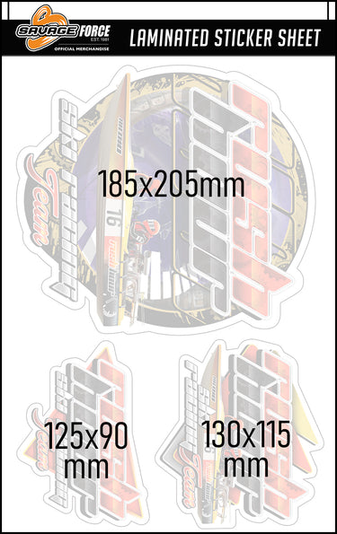 Rush Hour Ski Racing Team Sticker Sheet